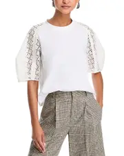 3.1 Phillip Lim Lace Trim Tee