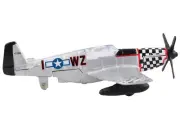 P-51 Mustang Fighter CARZ Silver USAF w/ Sign by Runway24