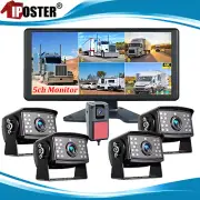 5ch 10.36" IPS Monitor DVR 1080P Backup Camera 360 View For Truck Bus Caravan