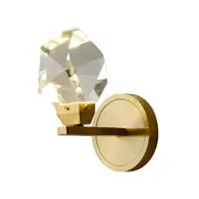 Gemma Single-Light Wall Light - Copper Finish, Clear Crystal, Brass Frame, G9 Base