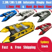 2.3m/3m/3.6m Inflatable Boat Dinghy Pontoon Raft Dive & Fishing Boat Kayak