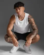 Aero Tank, 2XU, M, White/Silver Reflective, Male