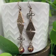 3” Copper-tone Earring Set Bohemian Retro Drop Dangle New Free Ship B6103