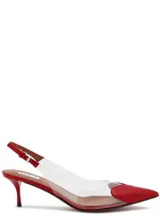 Alaïa Coeur 55 Patent Leather Slingback Pumps - Red 39 (IT39 / UK6)