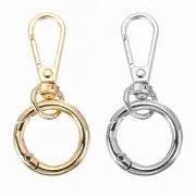 2.2" Swivel Snap Hooks with Key Rings, 2Pcs Clasp Clip, Gold Tone/Silver Tone