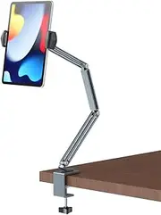 JSEIAJB Adjustable Bed Tablet Stand for 4-12.9 Mobile Phones Tablets Aluminum Arm Bed Desk Tablet Mount Support