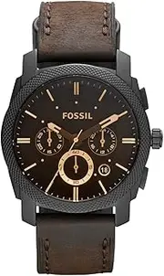 [FOSSIL] Men's Machine Stainless Steel and Silicone Chronograph Quartz Watch