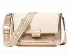 Michael Kors Bradshaw MD PKT Messenger Shoulder Bag NaturPale Gold New