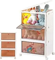 Sawanork 3 Packs Storage Bins with Lids, 23Qt Stackable Plastic Storage Bins with Wheels, Large Boxes Clear Storage Containers Collapsible Storage Bins for Closet, Bedroom, Living Room, Kitchen