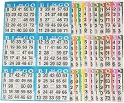 American Games Bingo Paper Game Cards - 6 Card - 10 Bingo Sheets - 100 Books - 10 Colors Made in USA