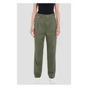 Replay Womens Chino Pants Highwaist Cavalry Green
