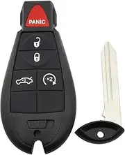 Replacement Key Fob Cover Case fit for Dodge Ram 1500 2500 3500 Journey Grand Caravan Charger Durango Challenger Magnum Keyless Entry Key Fob Shell (5 Buttons-a)