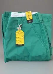 New Nautica Jeans NJC-99 Rip Stop Cargo Shorts Men's 38 Green Military 67035 NWT