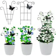 Black Garden Trellis Metal Plant Climbing Frame Garden Decoration