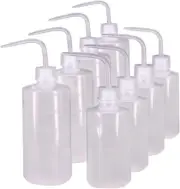 250ml+500ml Plastic Safety Wash Bottle Plastic Squeeze Bottle Narrow Mouth 8 Pac