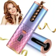 Rotating Curling Iron 1" Cordless Automatic Curling Iron with Ceramic Curling..