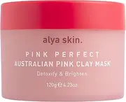 Alya Skin Australian Pink Clay Mask 120g | Detoxifies & Brightens, Fights Acne & Redness, Protects Against Pollutants & Toxins, Enriched with Vitamin E & Aloe Vera, Natural & Vegan Skincare. Packaging May Vary