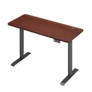 Advwin Electric Standing Desk Motorised Sit Stand Desk With 120 X 60cm Walnut Splice Board Black Frame
