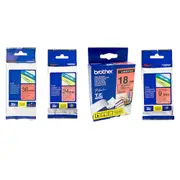 Brother Laminated Black on Red Labelling Tape - 24mm