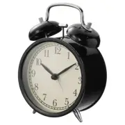 Clock Alarm Time Display Bedside Table Snooze Black White