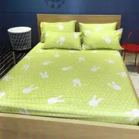 在飛比找PChome24h購物優惠-【Galatea葛拉蒂】台製純棉三件式雙人床包組-可愛兔兔
