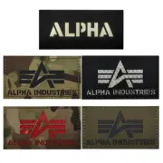 Reflective Russia ALPHA INDUSTRIES Military Hook Loop Patch Back Fastener Badge