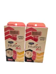 2 Packs Brand New Schick Intuition FAB 1 Razor & 2 Cartridges Each Pack