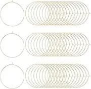 UNICRAFTALE About 50Pcs Real 18K Gold Plated Hoop Earrings Findings 50mm Stainless Steel Wine Glass Charms Rings Earring Open Beading Dangle Hoop Earring for DIY Earring Jewelry Making 20 Gauge