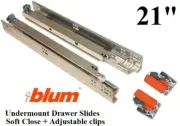 Blum 563H5330B Tandem 21 inch Full Extension Concealed Undermount Drawer Slide