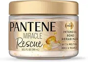 Pantene Miracle Rescue Hair Mask, Intensive Bond Repair with Melting Pro-V Pearls, Melts Away Damage, Builds Bonds, Strengthens Against Damage, Deep Conditioning for Dry Damaged Hair, 10.1 fl oz