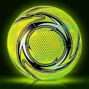 Western Star Glow in The Dark Soccer Ball - Size 4 & 5 - Light Up The Night and Play - for Adults and Youth - Attractive and Durable Construction