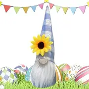 Sunflower Gnomes Figurines | Sunflower Kitchen Decor Gnome Plush - Spring Sunflower Decor Tree Gnomes, Tomte Stuffed Doll for Tiered Tray Home Autumn Decorations