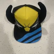 X-Men Wolverine Character Face Ballcap w/ 3D Ears OSFM Snapback Hat Adults/Teens