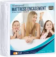 Zippered Mattress Encasement Full, 100% Waterproof Bed Bug and Dust Mite Proo...