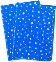 MR FIVE Blue with Silver Star Tissue Paper Bulk,20" x 28",Star Tissue Paper for Gift Bags,Birthday,Holiday,Weddings,30 Sheets (Blue with Silver Star)