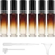 QlyYea Perfume Atomiser for On the Go Pack of 6 10 ml Atomiser Perfume Atomiser for Walks, Travel and Going Out, Brown