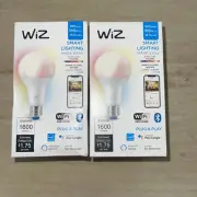 WiZ A21 White & Color 100W Equivalent Wi-Fi Smart LED Light Bulb - 2 Pack