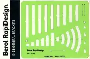 Berol Rapidesign Template - General Brackets - R-35