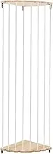 Wooden Corner Holder for Stuffed Toys, Hanging Shelf for Cuddly Animals, Stylish Storage Solution, White, as described