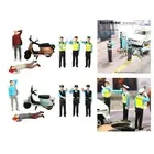 1/64 Traffic Accident Scene Model Doll for Micro Landscape Railway Model