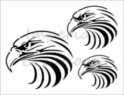 EAGLE 3 Head Bald Large Bird 8.5 x 11 Stencil 20 Mil Plastic Sheet NEW S383