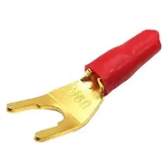 Y Spade Plug - Speaker Spade Plug Connectors | Fork Spade Connectors | Terminal Spade Connector | Y Spade Plug for Speaker | Screw Locking Speaker Cable Plug for Audio Television Computer