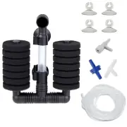 AQUANEAT Double Bio Sponge Filter, for Fry, Betta, Shrimp, Nano Aquarium Fish...