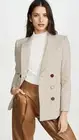 sz 12 NWT VERONICA BEARD Dickey Jacket ELISON white gold Womens Blazer Plaid