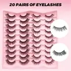 Thick and Natural Curled Wispy Eyelashes Fluffy Dramatic Fake Eyelashes