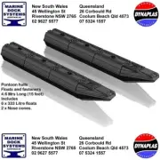 2 x 4.6m PONTOON BOAT HULLS BBQ WORK PLATFORM BARGE BOATS POLY FLOAT HULL NEW