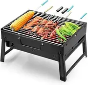 Barbecue Grill Portable BBQ Charcoal Grill Smoker Grill for Outdoor Cooking Camping Hiking Picnics Backpacking