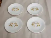 Corelle appetizer Reindeer Plates Set of 4