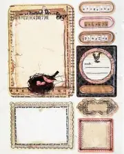 Prima, Almanac, Chipboard Stickers, Journaling, Frames Chipboard, Birds Nest