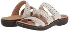 Clarks Laurieann Cove Flat Sandal, White Leather, 12-M (7914) NEW